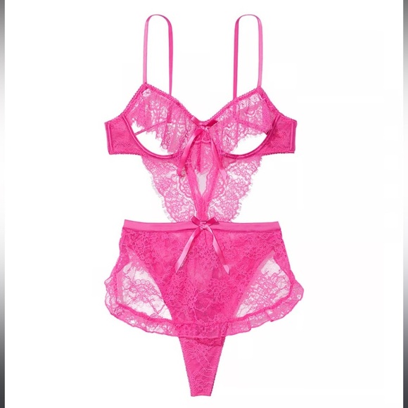 New! Victoria’s Secret very sexy The Dreamer open cup apron Teddy 4384 - Picture 1 of 7